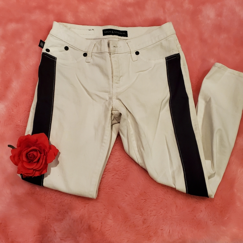 R&R tuxedo capris